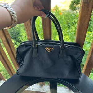 Well-Loved Authentic Prada Black Nylon Handbag